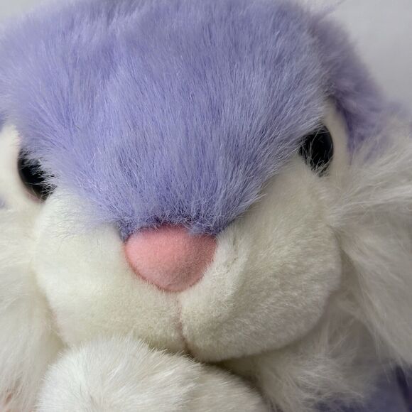 MTY International Plush Stuffed Bunny Rabbit Purple w/Pink Pads & Nose - Picture 3 of 7